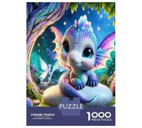 Forêt des bébés Dragons 1000 Pièces Puzzle Adultes Magie Mignonne des bêtes Puzzle Carton Premium - Anti-Stress Déco Murale, Cadeau Femmes Hommes Seniors Passionnés 70x50cm/1000pcs