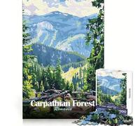 Forêt des Carpates, Roumanie Puzzle de 1000 pièces pour Adultes et Adolescents Idéal pour l'entraînement, la détente et la réflexion Bords Nets Cadeau de Noël idéal (50x75cm)