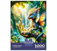 Forêt des Dragons colorés 1000 Pièces Puzzle Magie des bêtes enchantées Puzzle Premium Carton Solide - DIY Familial Amusant, Belle Déco, Cadeau D’Anniversaire Parfait pour Les Enfants 70x50cm/1000pcs