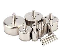 Foret Diamant 14Pièces Scies-Cloches Trépan de Carottage Forage Trou 3-70 mm pour Verre Carrelage Marbre Céramique -CYA