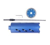 Foret diamant 4 pouces, foret trépan corindon avec positionnement 5/8-11, pour perçage béton et brique - forage sec et humide performant, acier allié durable, pour installation d