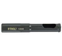 TIVOLY - Foret Diamant à Eau Ø10mm - Perçage du Carrelage, Grès-Cérame et de Carreaux en Céramic - Foret Diamanté Longue Performance - Queue à 3 Méplats pour Perceuse