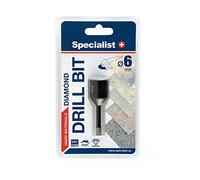 Foret diamanté 6mm pour carreaux, granit, marbre, brique, porcelaine par Specialist+ I Thread M14 foret de carreau diamanté adapté à toute meuleuse d’angle flexible