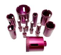 Foret diamanté à sec Scie cloche Peu de foret sec brasé par vide fil M10 6-100mm for le pourpre marbre granit tuile(18mm)