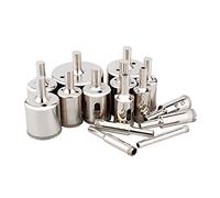 Foret diamanté, jeu de coupe-carreaux, 15 pièces diamant outil foret scie cloche pour verre porcelaine marbre perceuse 6-50mm