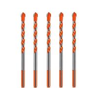 Foret diamanté triangulaire multifonction 3-12 mm for carrelage, verre, métal, céramique, béton, brique, bois (couleur: A, taille: lot de 5 pièces, noir)(6mm Set Red)