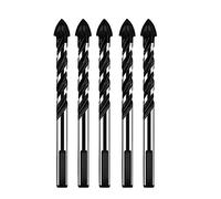 Foret diamanté triangulaire multifonction 3-12 mm for carrelage, verre, métal, céramique, béton, brique, bois (couleur: A, taille: lot de 5 pièces, noir)(6mm Set Black)