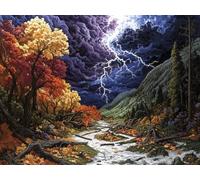 ForêT Diamond Painting Adulte, Diamond Painting Catastrophe Peinture Diamant Débutant Complet Broderie Diamant Strass Point de Croix Loisirs Créatifs pour Decoration Murale 80 x 60 cm -zjn25011IG