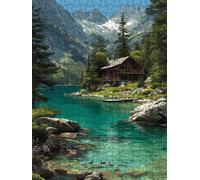 ForêT Du Lac Puzzle 5000 Pieces, Puzzle Adulte 5000, Impossible Classique Jigsaw, Familial Puzzles Jeu de, Jigsaws en Bois, pour Jeu Éducatif Défi Jouets, Décoration Murale Artistique Cadeau FNKL5-422