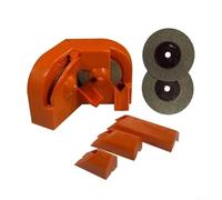 Foret électrique pour fraises plates, ciseaux, trancheuses de cuisine et forets avec 3 supports (2-4mm/4-8mm/8-16mm) Orange