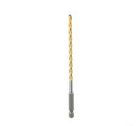 Foret en carbure de tungstène 160 mm avec tige hexagonale de 0,6 cm pour | Béton, brique, pierre, céramique, pour carreaux de granit, bois, plastique, outil électrique multifonction (6 mm)