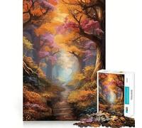 Forêt enchantée Mystique Puzzle de 1000 pièces pour Adolescents Jeu de réflexion Soulagement des tensions Cadeau de qualité supérieure (38x26cm)