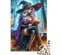 Forêt enchantée Puzzle 1000 pièces Papier pour Adultes thème sorcière éducatif décoration Murale 52x38cm/1000pcs