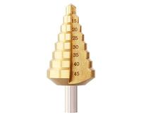 Foret étagé, 10 à 45 mm, foret rainuré hélicoïdal, traitement à l'azote, forets étagés à tige hexagonale pour le bricolage, le plastique, le bois, le métal, l'aluminium, le cuivre