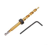 Foret Étagé 3/8" Acier Rapide Pour Jig À Chevilles(9.0mm) | Acier rapide HSS, pointe auto-centrante, éjection copeaux fluide, queue hexagonale 9.5mm, pour idéal pour bois massif