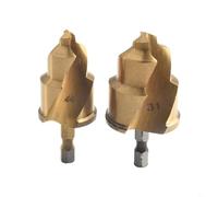 Foret étagé à tige hexagonale de 6,35 mm, pour HSS+ PPR-plaqué pour plus de durabilité, poignée antidérapante avec poignée hexagonale de 6,35 mm, pour extension de tuyau d'eau et prune (25 + 32)