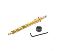 Foret étagé à tige hexagonale pour le travail du bois avec collier d'arrêt pour guide de gabarit, assure une position précise du trou et un perçage stable (9 mm)