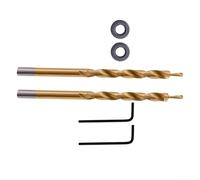 Foret étagé à tige ronde HSS 9/9 5 mm pour trou de poche, guide de gabarit, avec clé et anneau de limite, outil pour poinçonnage et perçage du bois (9,5 mm)