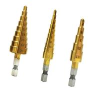 Foret étagé conique en acier rapide pour métal, bois, outils électriques étagés à grande vitesse