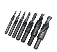 Foret étagé hélicoïdal HSS 90/180 degrés fraisé en métal outil de chanfreinage pour trous M3-M10 travaux de bricolage (M8 x 180 degrés)