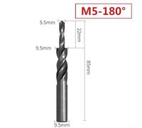 Foret étagé hélicoïdal pour chanfreiner et percer pour le métal et non pour le métal, 90180 degrés HSS fraise fraisée pour applications multiples (M5 x 180 degrés)