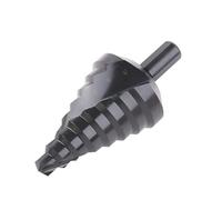 Foret étagé HSS 4241 10-45 mm for scie cloche à rainure en spirale droite for bois, plastique, plaque de fer, cuivre, PVC(10-45mm Black)