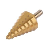 Foret étagé HSS 4241 10-45 mm for scie cloche à rainure en spirale droite for bois, plastique, plaque de fer, cuivre, PVC(10-45mm Gold)