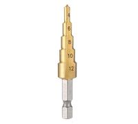 Foret Étagé HSS À Rainure Droite Revêtu De Titane For Bois Et Métal, 1 Pièce De 3 À 12 Mm, 4 À 12 Mm Et 4 À 20 Mm(T4/27/30)