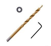 Foret étagé HSS à tige ronde avec bague de limite et clé pour gabarit de perçage de poche, 9 ou 9 5 mm, acier trempé, convient pour le travail du bois (9 mm)