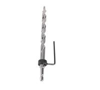 Foret étagé HSS de 9.5 mm, Mèche à Lèvre et éperon, Mèche à Pointe éperon pour le Travail du Bois avec Tige Hexagonale de 1/4 Pouce et Clé Hexagonale en Forme de L pour Couper le Bois