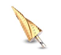 Foret étagé HSS revêtu de TiN 4-32 mm, fraise conique en cobalt rainurée en spirale avec foret central, 1 pièce(4-32 Spiral Grooved)