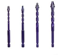 Foret excentrique avec design triangulaire en spirale à quatre cannelures pour poinçonnage de carreaux de verre 6 12 mm alliage d'acier pour un positionnement stable et une création de trous lisse (6