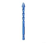 Foret excentrique bleu à quatre cannelures pour matériaux de carrelage extra durs, pointe en carbure de tungstène pour céramique et verre (12 mm)