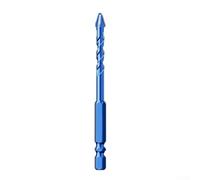 Foret excentrique bleu à quatre cannelures pour matériaux de carrelage extra durs, pointe en carbure de tungstène pour céramique et verre (6 mm)