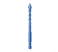 Foret excentrique bleu à quatre cannelures pour matériaux de carrelage extra durs, pointe en carbure de tungstène pour céramique et verre (8 mm)