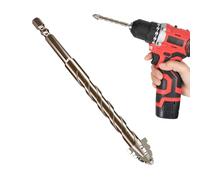 Foret excentrique denté à quatre tranchants, foret à béton, foret hexagonal carré avec lame dentelée, outil de perçage polyvalent pour carrelage, fonte, béton et autres matériaux durs