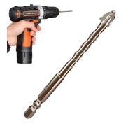 Foret excentrique denté à quatre tranchants, foret à béton, foret hexagonal excentrique | Outil de perçage en acier allié pour carrelage, béton, fonte et autres matériaux durs