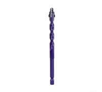 Foret excentrique triangulaire à quatre cannelures pour perforation efficace du carrelage en verre et perçage de matériaux durs avec alliage d'acier 6/8/10/12 mm avec tige de 1/4" (10 mm)