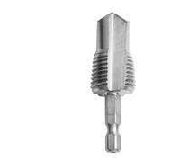 Foret fileté 3 en 1 à trois lames pour tarauder, percer et élargir les trous, outil de réparation de tuyaux métalliques compatible avec PPR hexagonal à 4 points et (20 mm)