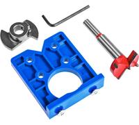 Foret forestier POKAR 35mm Perceuse Set de forets à bois Bit Charnières Jig avec gabarit de perçage Charnières d'armoires
