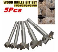Foret Fraise à Bois Chanfreiner - TEMPSA - 5PCS SET - Acier - Diamètres 15-35mm - Trous Professionnels