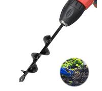 Foret hélicoïdal de Jardinage, 4x22cm, Mèche Tarière pour Perceuse, Jardin Tarière pour Perceuse électrique, pour Plantation de Bulbes, Fleurs, Compatible avec la Plupart des Perceuses