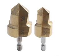 Foret hélicoïdal efficace pour extension de tuyau d'eau avec tige hexagonale de 6,35 mm et fonction de poinçonnage central (18-24 et 24-31)