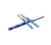 Foret hélicoïdal HRC65 60MM 80 100MM Allongement Bleu | Forage en acier de métal dur d'outil de machines de commande numérique par ordinateur enduit de carbure monobloc(7.6,60mm)