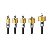 Foret hélicoïdal HSS 3 mm à 8 mm en acier rapide 4241 dentelé 3 en 1 scie et perceuse pour bois, métal, plastique, aluminium (5 mm)