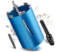 Foret M22 DM 202 mm, longueur totale 200 mm, couronne de forage diamantée avec SDS-Max, turbo 10 mm, max. 2200 tr/min, couronne de forage à sec pour carotteuse, maçonnerie, béton armé, béton, cloison