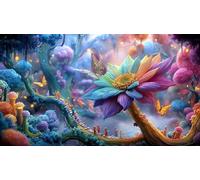 Forêt Magique Jeu de Puzzle 1000 pièces Défi de Jeu éducatif Stimulant pour Adultes et Enfants de 12+ Ans 38x52cm/1000pcs