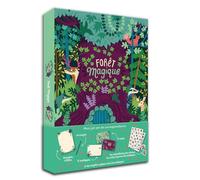 Auzou – Set de correspondance Forêt magique – Papier à lettres, crayon, 15 enveloppes, 15 cartes
