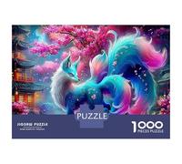 Forêt Magique pour Après L'école : 1000 Pièces Jeu De Puzzles en Lot Renards Colorés Ultra Difficult Puzzle Et Activité Fuzzle, Puzzle À La Meilleure Évaluation Éducative 70x50cm/1000pcs