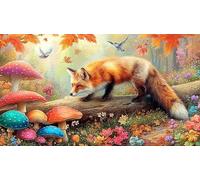 Forêt Magique Puzzle pour Adultes 1000 pièces Jeu Stimulant Jeu éducatif détente Puzzle pour Adultes et Enfants Idée Cadeau Parfaite 38x52cm/1000pcs